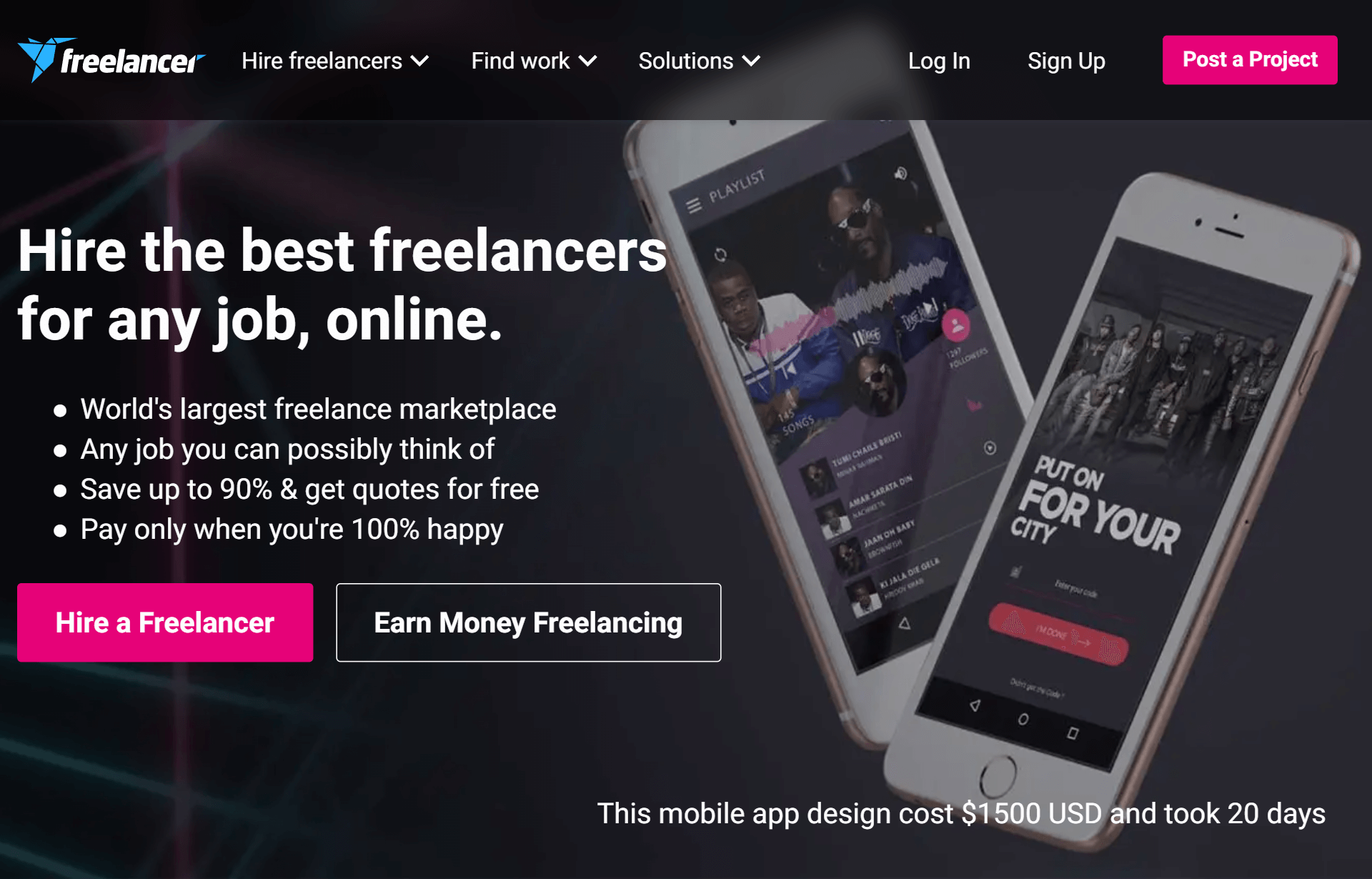 freelancer.com screenshot